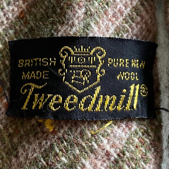 Tweedmill I 70s I Narrow British Green Gray Wool Tie - Picture 16 of 16